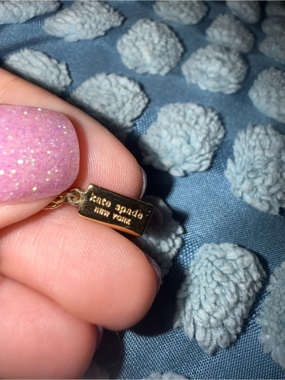 kate spade Gold-Tone Necklace with Clear Crystal Pendant